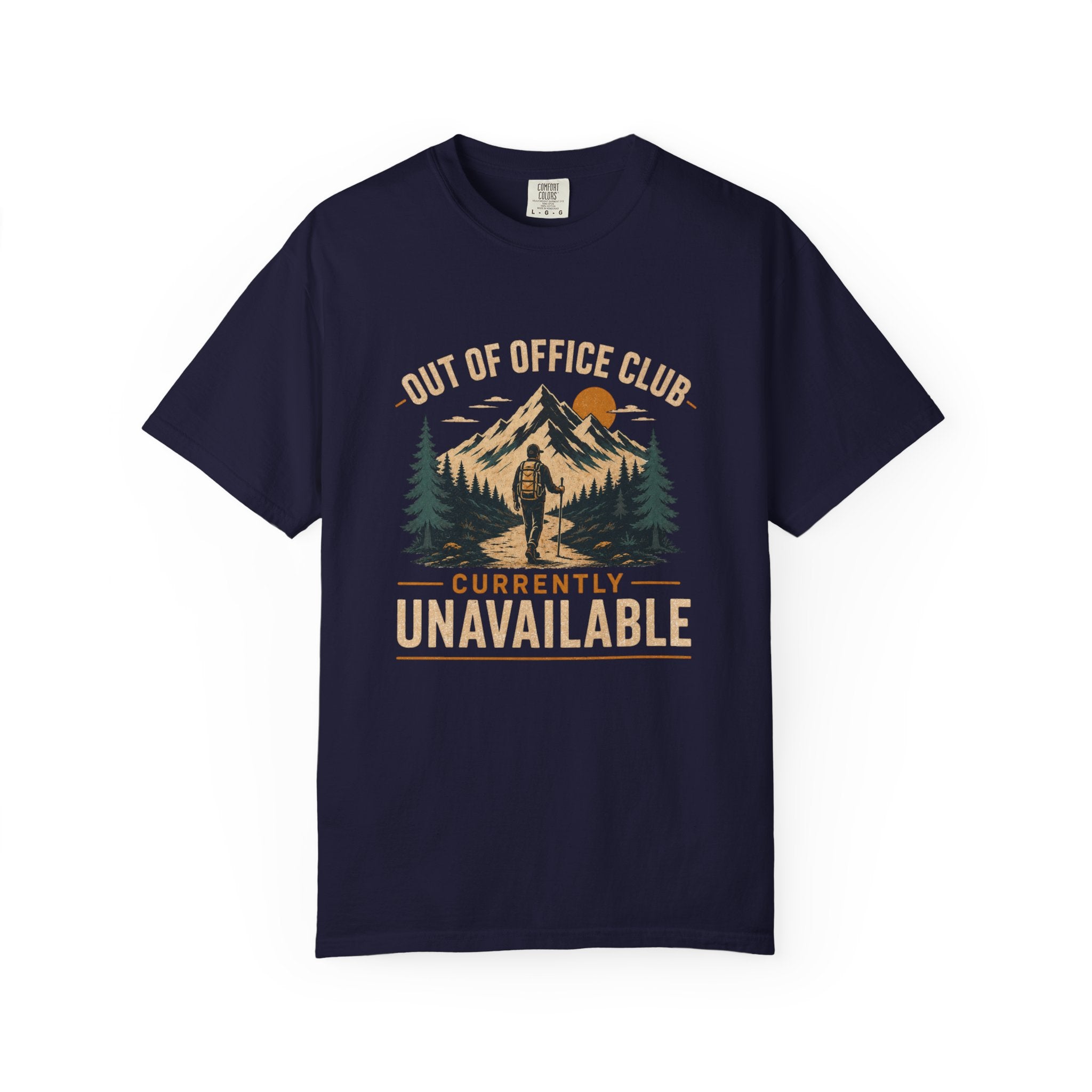 Out Of Office Club Hiking Shirt, Backpacker Gift, Adventure Travel Tee, Nature Lover Shirt, Mountain Hiking Comfort Colors Tee