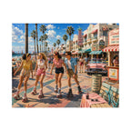Meet Me on the Boardwalk – Retro Roller Skating Beach Art Puzzle