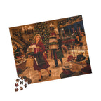 Vintage Christmas Shopping – Retro Department Store Art Puzzle