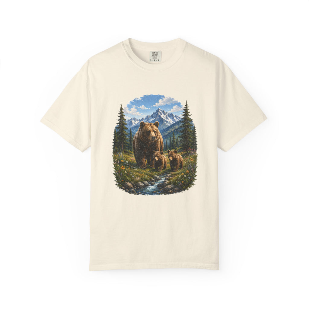 Bear Family Shirt, Mama Bear Gift, Wildlife Lover Tee, Nature Lover Shirt, Woodland Animal Comfort Colors Tee