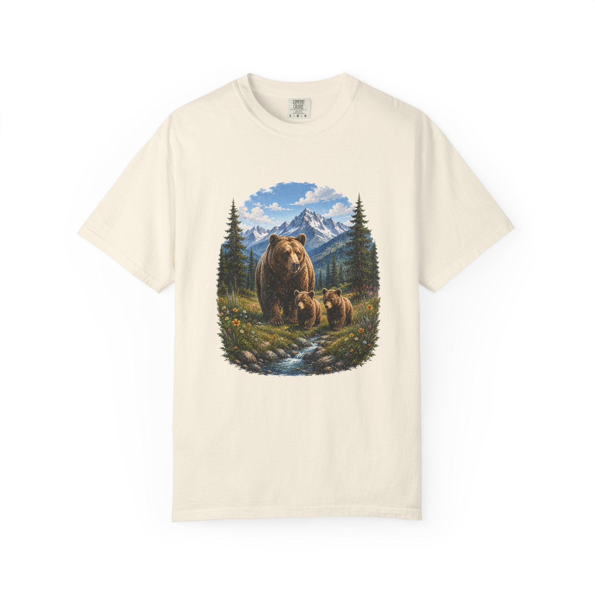 Bear Family Shirt, Mama Bear Gift, Wildlife Lover Tee, Nature Lover Shirt, Woodland Animal Comfort Colors Tee