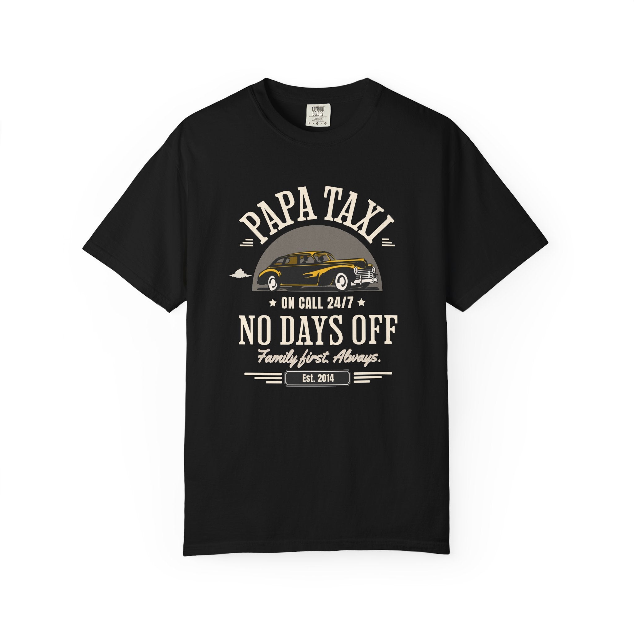 Papa Taxi Since 2014 T-Shirt – Father's Day Gift for Dad
