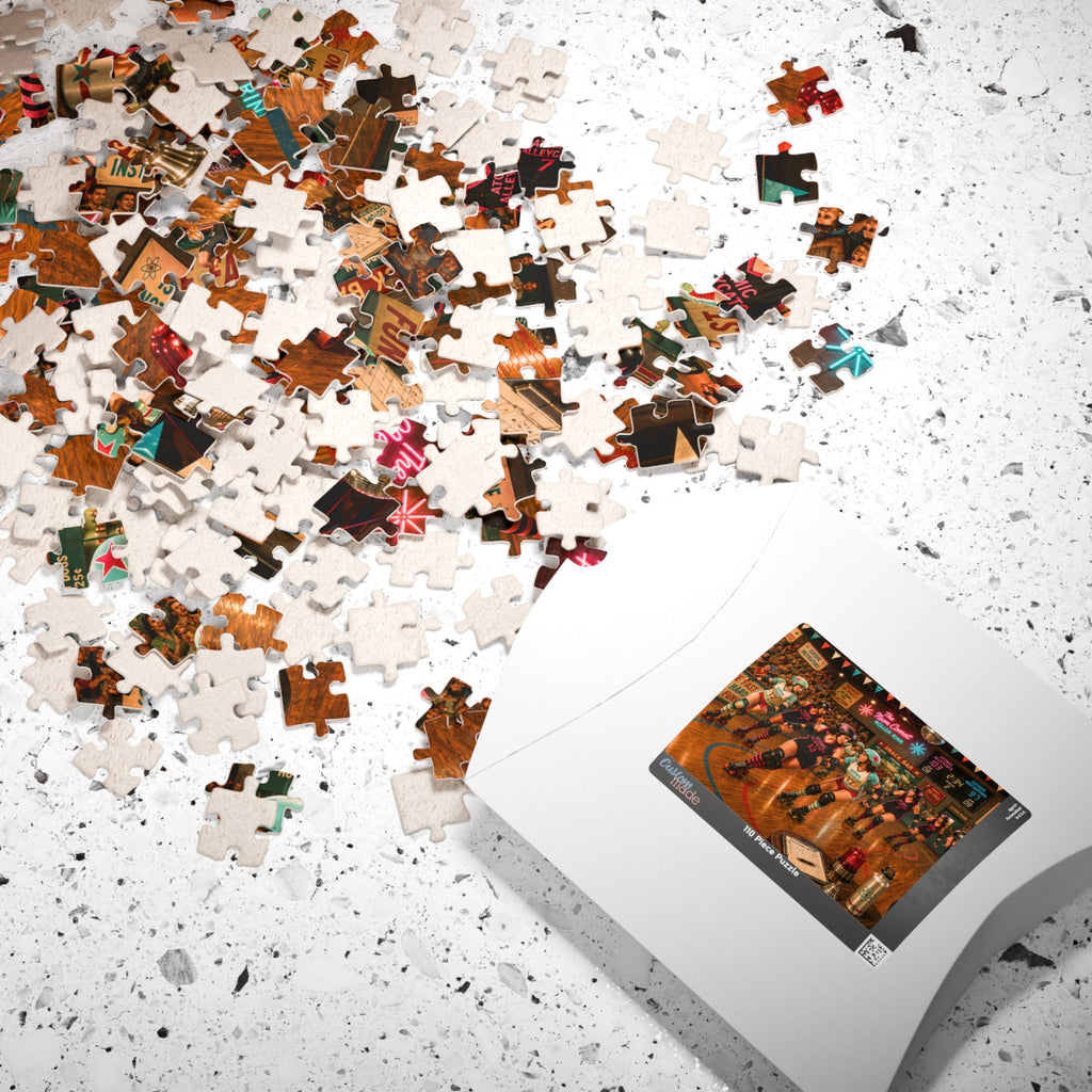 Play Nice? Absolutely Not. – Vintage Roller Derby Art Puzzle
