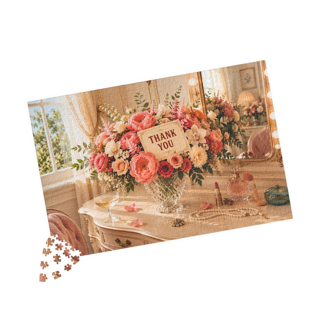 A Little Thank You – Floral Thank You Art Puzzle