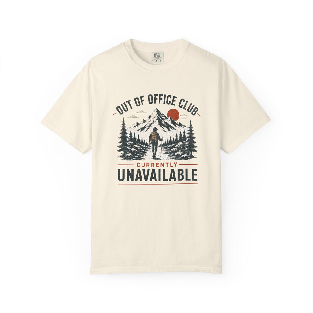 Out Of Office Club Hiking Shirt, Backpacker Gift, Adventure Travel Tee, Nature Lover Shirt, Mountain Hiking Comfort Colors Tee
