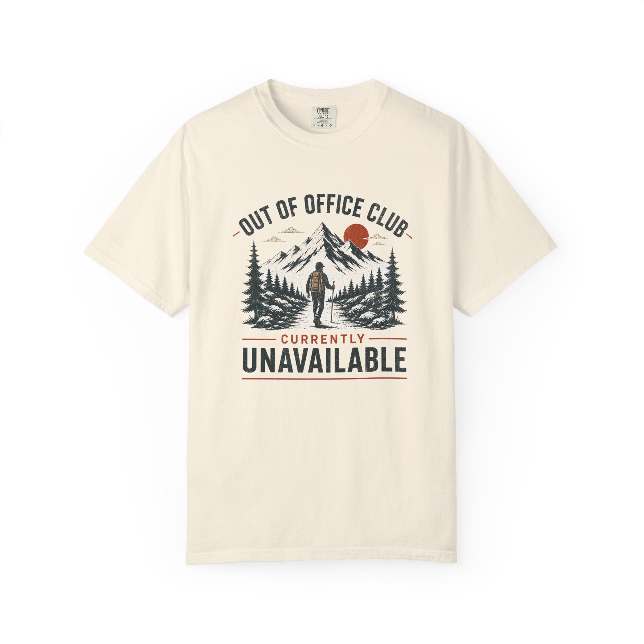 Out Of Office Club Hiking Shirt, Backpacker Gift, Adventure Travel Tee, Nature Lover Shirt, Mountain Hiking Comfort Colors Tee