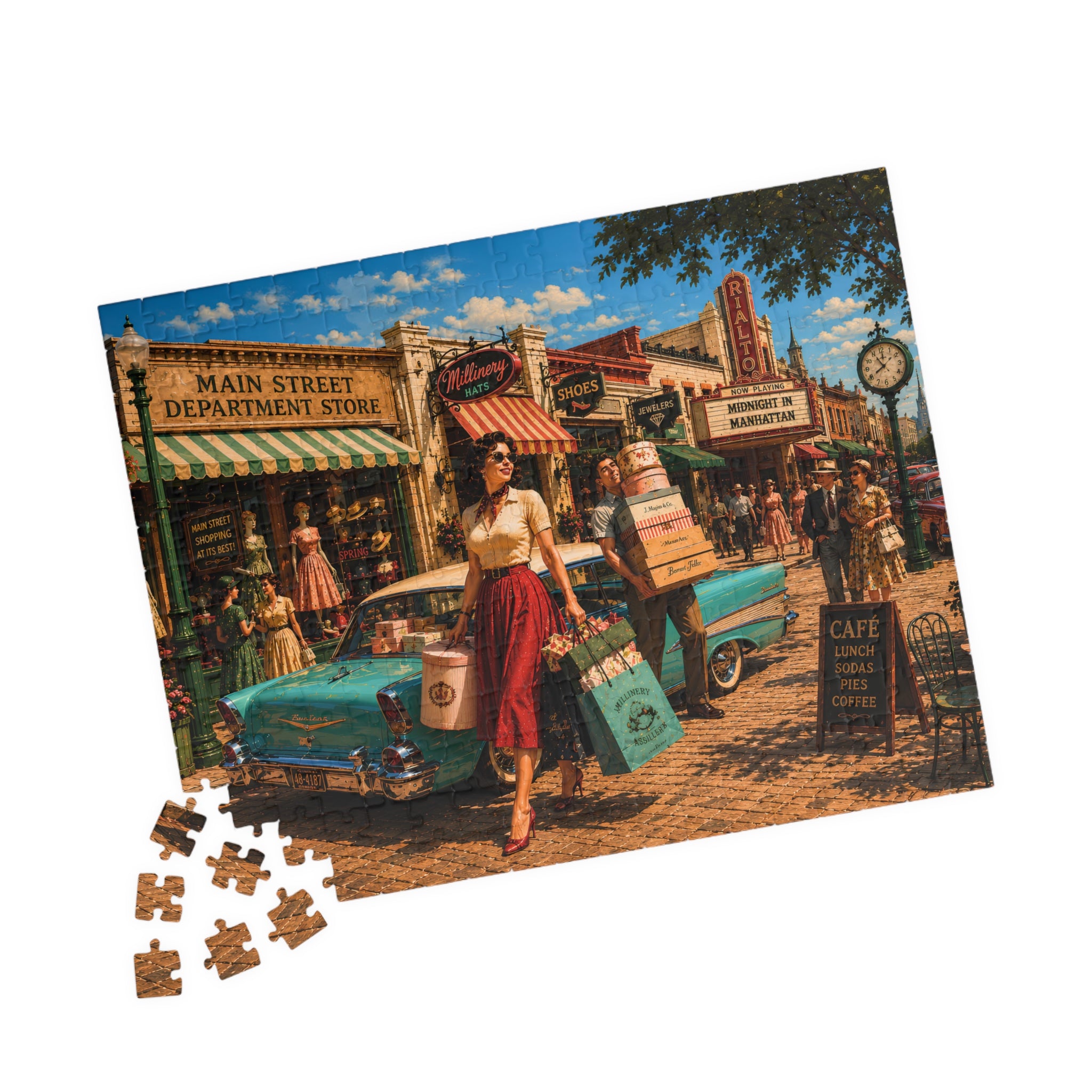 Just One More Little Thing – Retro Main Street Shopping Art Puzzle