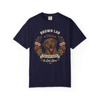 Chocolate Labrador Dog Mom T-Shirt | Fueled by Coffee & Lab Love