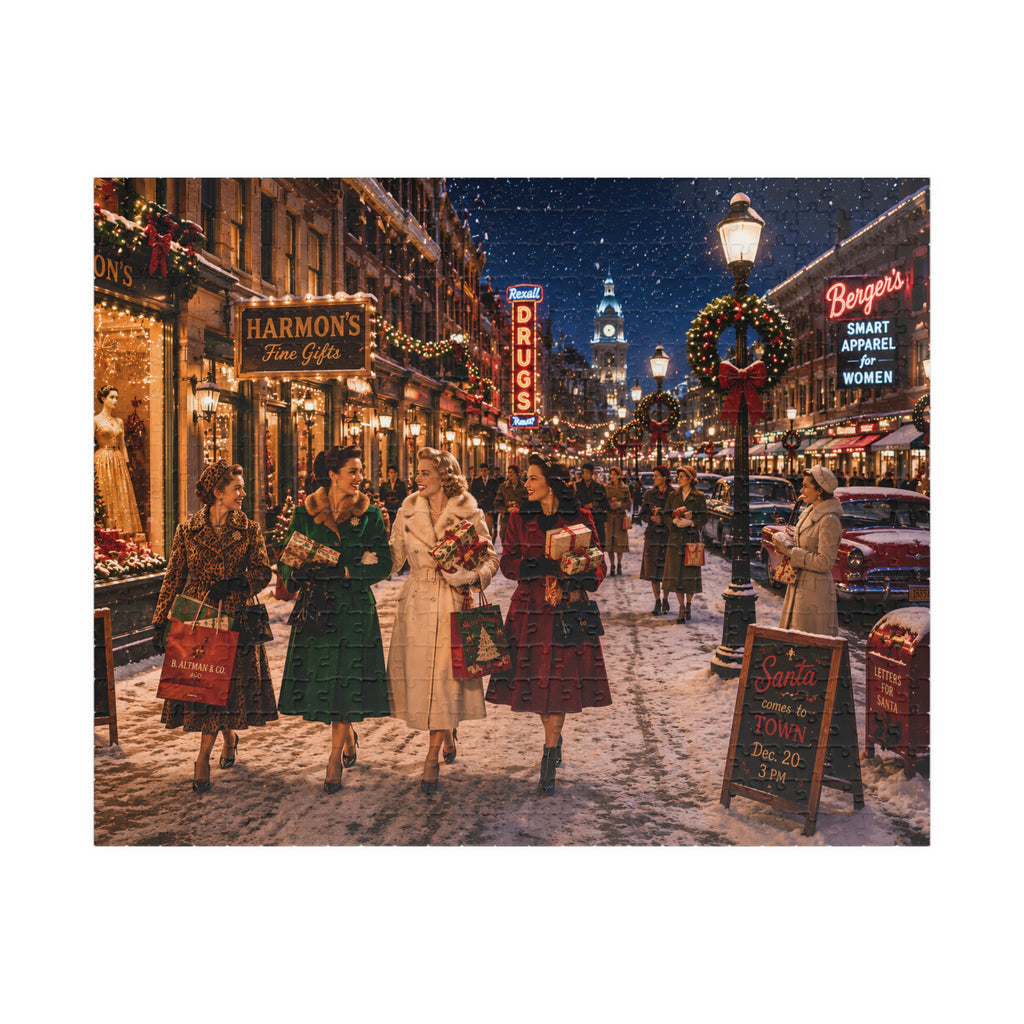 Darling, I Bought You Something – Vintage Christmas Shopping Art Puzzle
