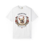 Cream French Bulldog Dog Mom T-Shirt | Fueled by Coffee & Frenchie Love