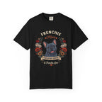 Blue French Bulldog Dog Mom T-Shirt | Fueled by Coffee & Frenchie Love