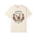 Cream French Bulldog Dog Mom T-Shirt | Fueled by Coffee & Frenchie Love