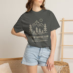 Out Of Office Club Minimal Shirt, Mountain Line Art Tee, Nature Lover Gift, Simple Hiking Shirt, Outdoor Graphic Comfort Colors