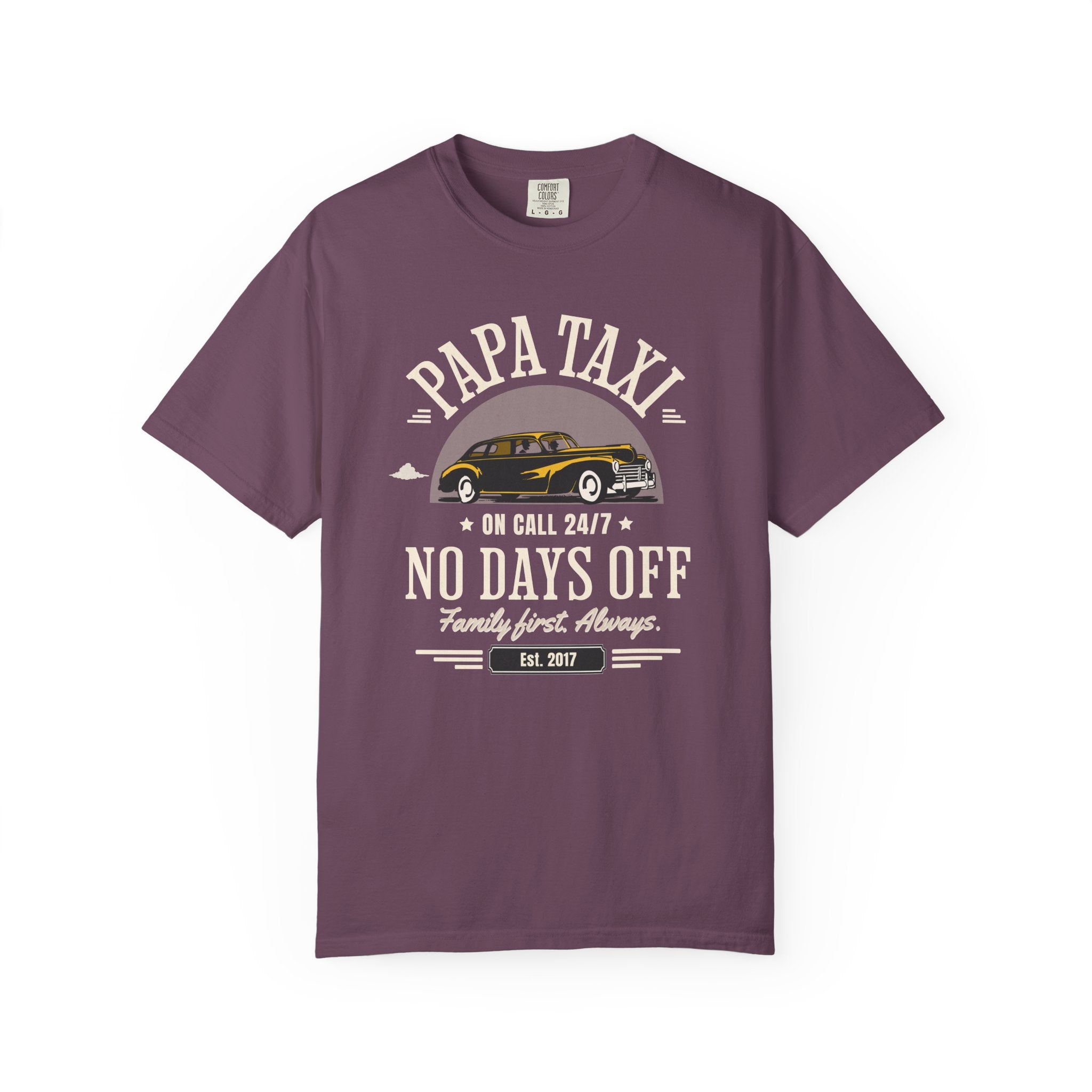 Papa Taxi Since 2017 T-Shirt – Father's Day Gift for Dad