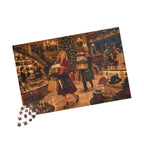 Vintage Christmas Shopping – Retro Department Store Art Puzzle