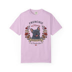 Blue French Bulldog Dog Mom T-Shirt | Fueled by Coffee & Frenchie Love