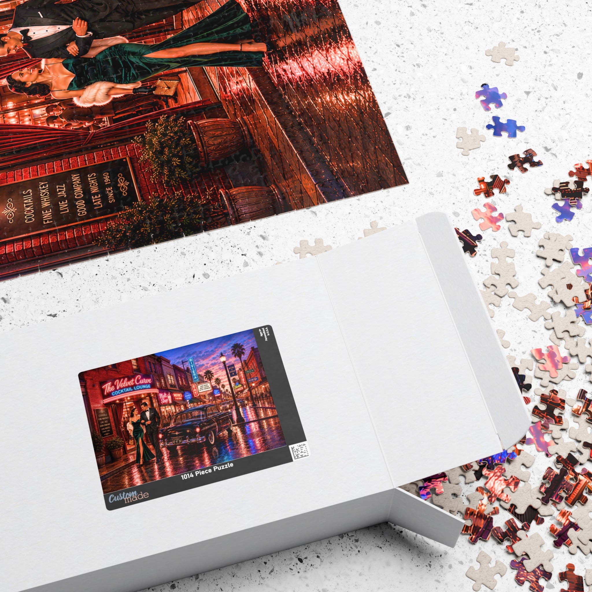 One Drink and We'll See – Retro Cocktail Lounge Art Puzzle