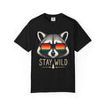 Stay Wild Raccoon – Retro Sunglasses T-Shirt | Explorer Edition