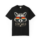 Stay Wild Raccoon – Retro Sunglasses T-Shirt | Explorer Edition