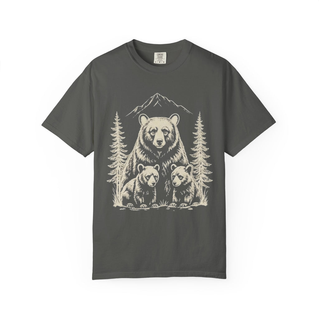 Bear Family Nature Shirt, Wildlife Lover Gift, Woodland Animal Tee, Forest Family Graphic Shirt, Comfort Colors Tee