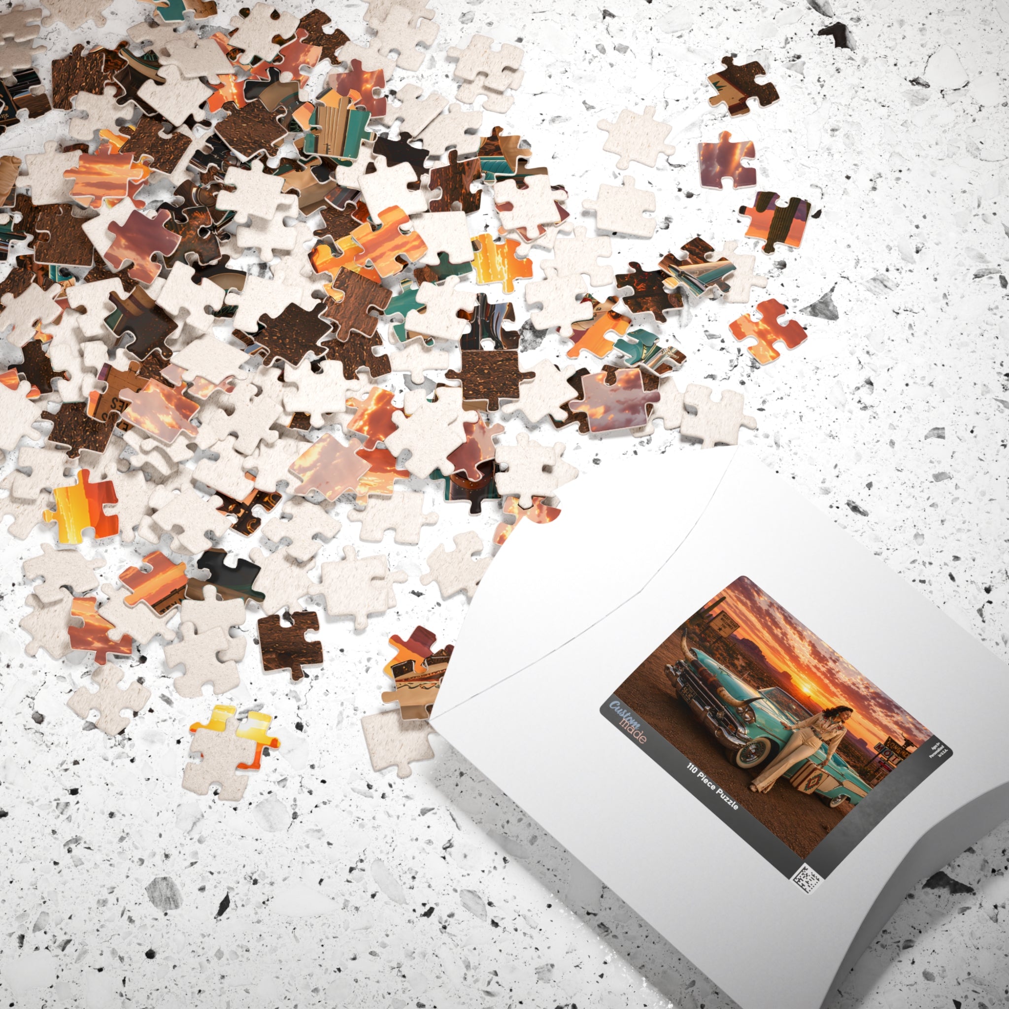 Last Exit Before Nowhere – Desert Road Trip Jigsaw Puzzle