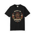 Chocolate Labrador Dog Mom T-Shirt | Fueled by Coffee & Lab Love