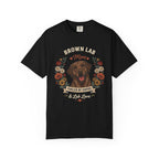 Chocolate Labrador Dog Mom T-Shirt | Fueled by Coffee & Lab Love