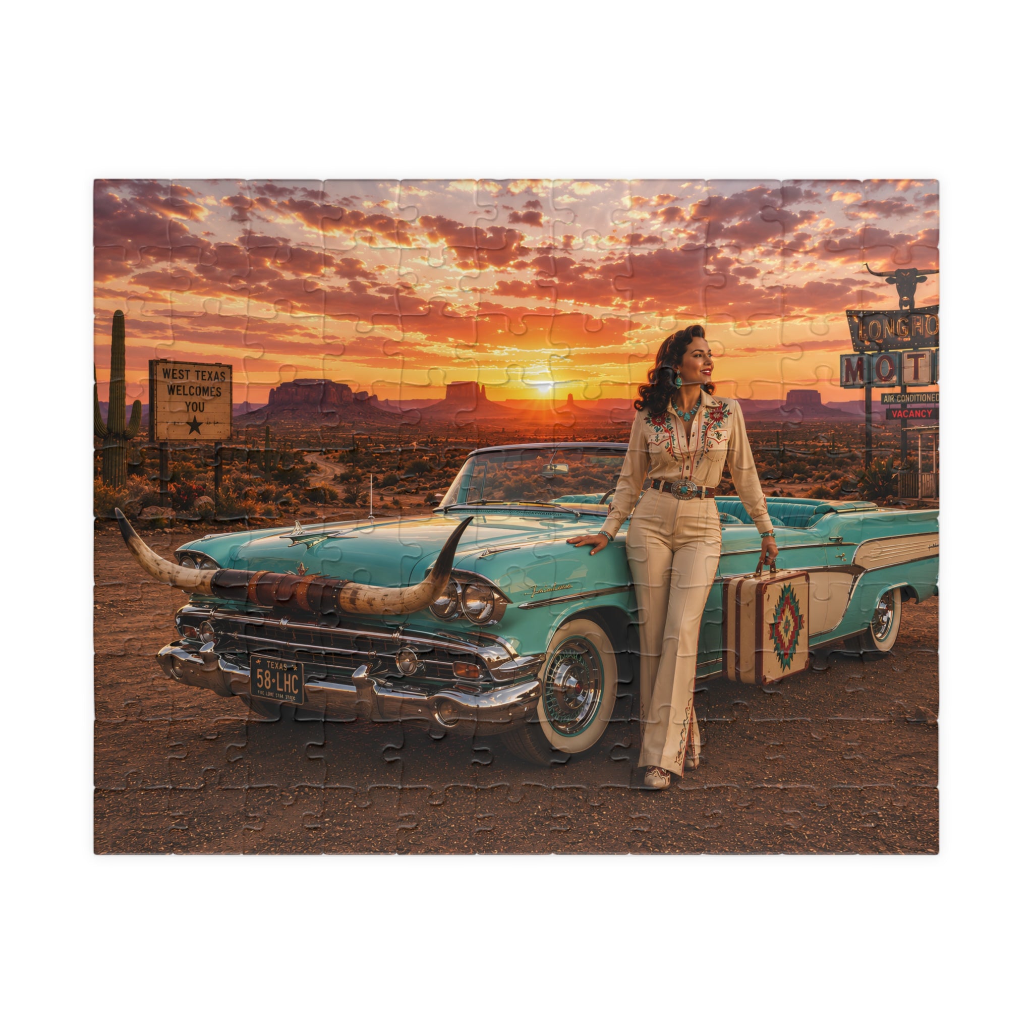 Last Exit Before Nowhere – Desert Road Trip Jigsaw Puzzle