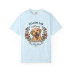Yellow Labrador Dog Mom T-Shirt | Fueled by Coffee & Lab Love