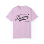 Fueled by Denial & Discipline – Funny Gym T-Shirt | Explorer Edition