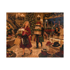 Vintage Christmas Shopping – Retro Department Store Art Puzzle