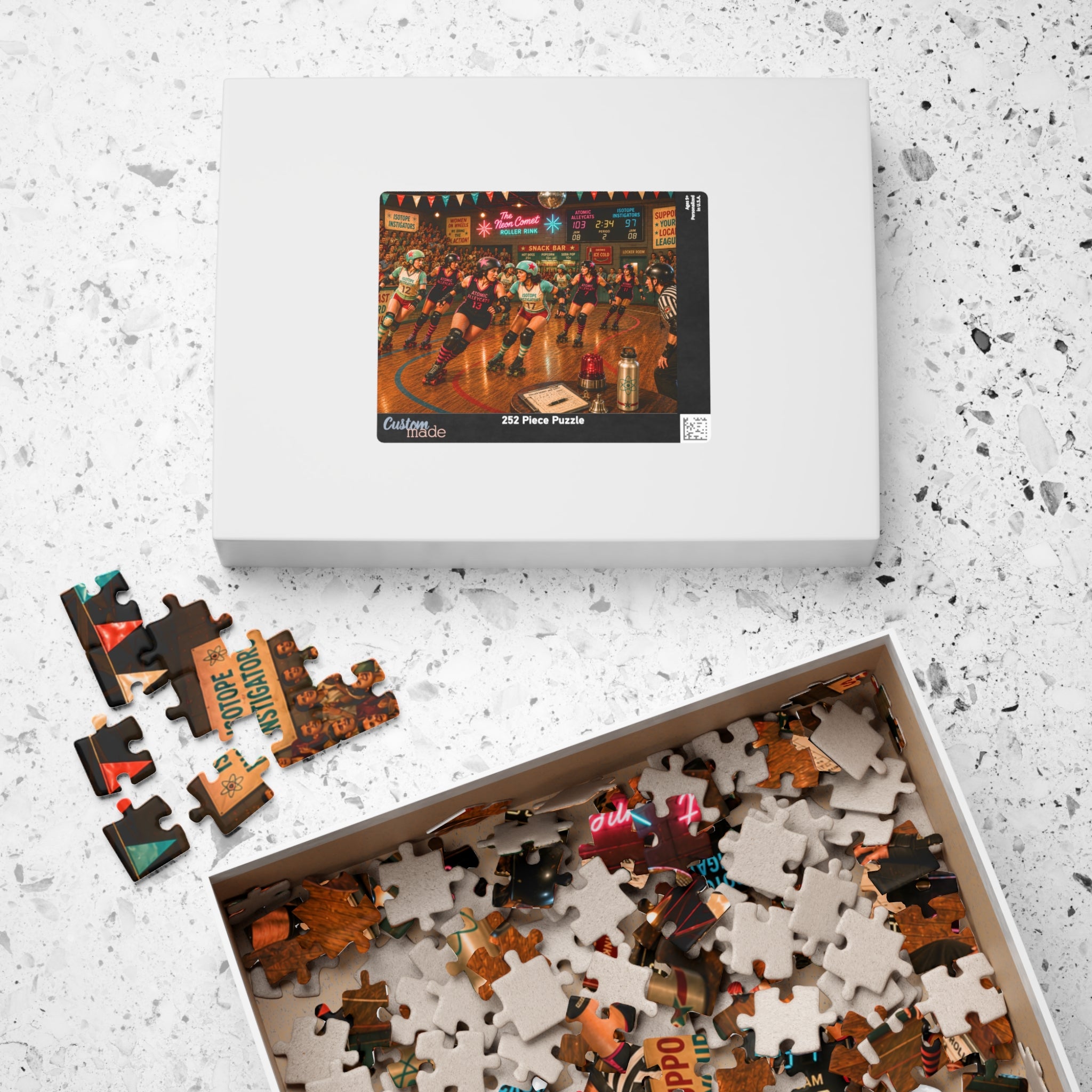 Play Nice? Absolutely Not. – Vintage Roller Derby Art Puzzle