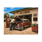 She Likes a Little Trouble Under the Hood – Retro Garage Art Puzzle