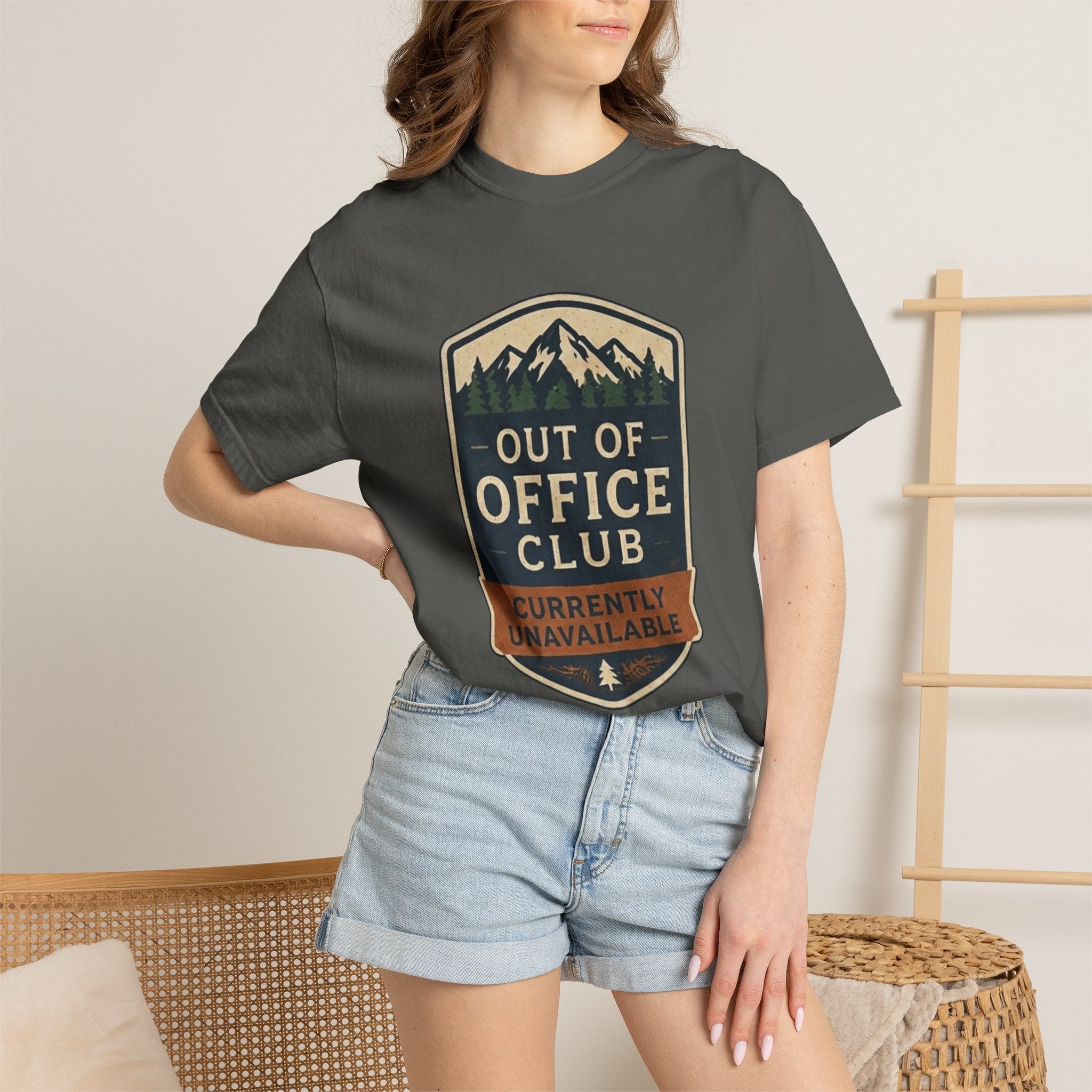 Out Of Office Club Shirt, Hiking Shirt Comfort Colors, Outdoor Adventure Tee, Mountain Lover Gift, Camping Shirt, Nature Lover Tee