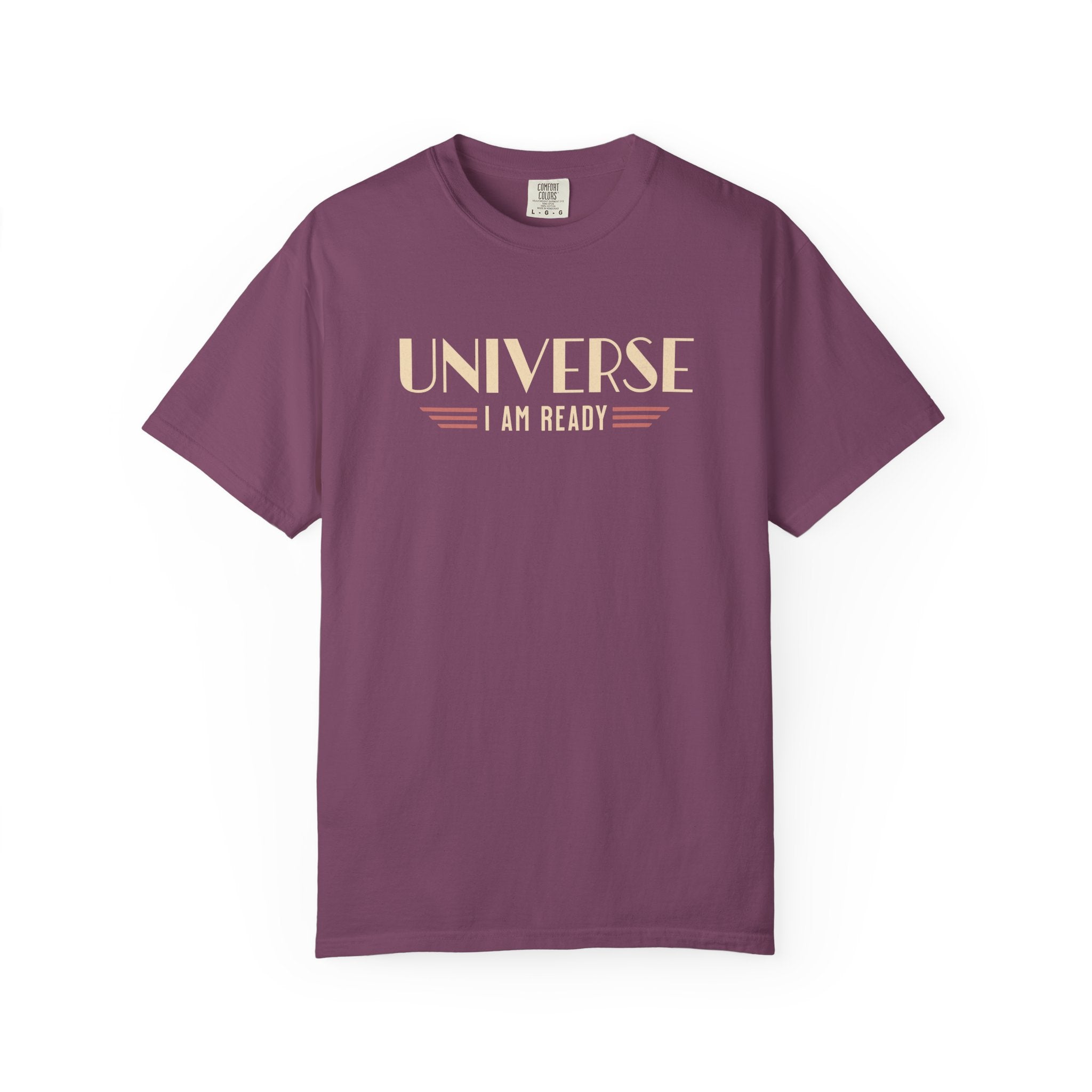 Universe I Am Ready – Retro Futuristic Manifestation T-Shirt
