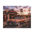 Darling, We're Not Turning Back – Retro Route 66 Road Trip Art Puzzle