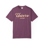 Universe I Am Ready – Retro Script Manifestation T-Shirt
