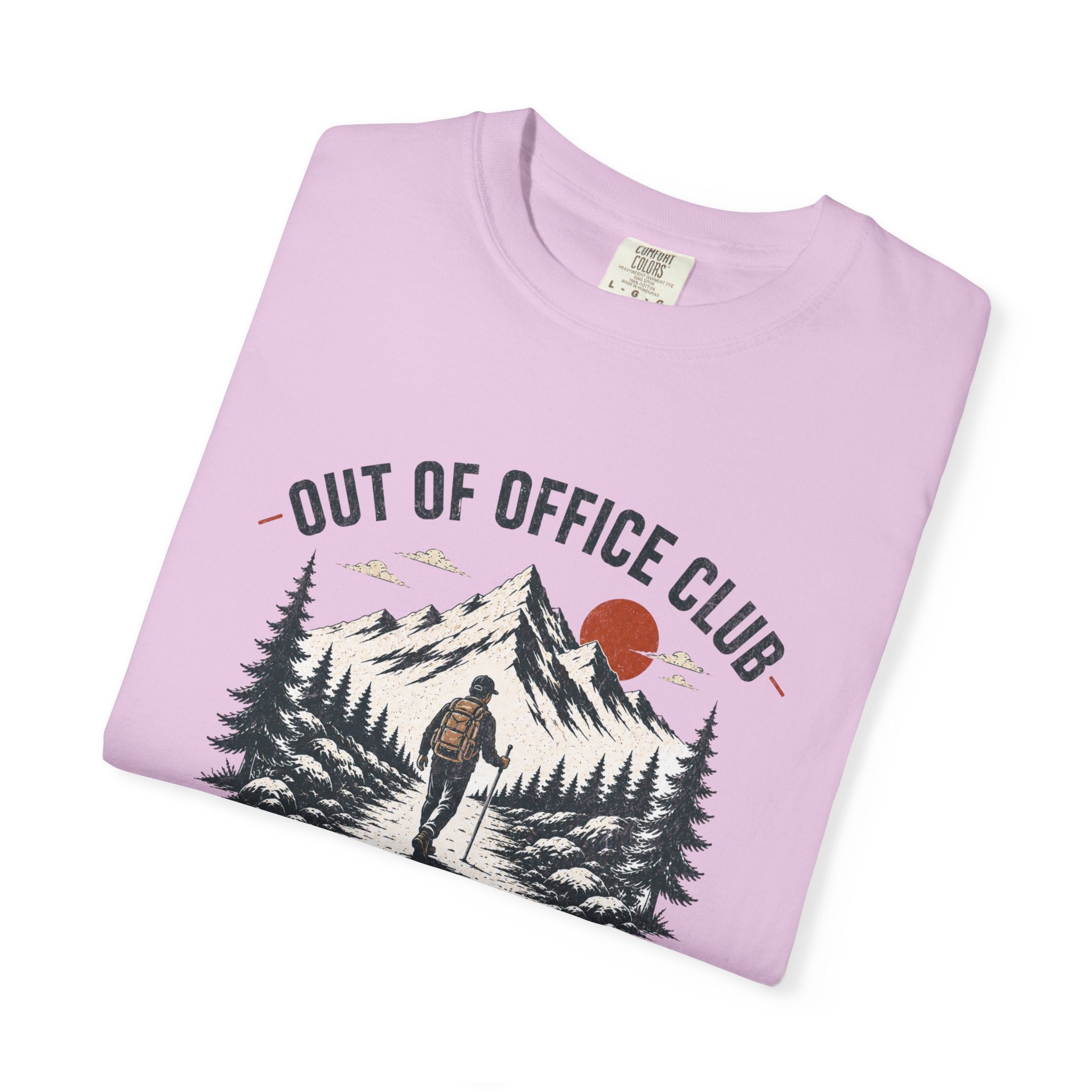 Out Of Office Club Hiking Shirt, Backpacker Gift, Adventure Travel Tee, Nature Lover Shirt, Mountain Hiking Comfort Colors Tee