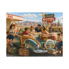We'll Figure It Out at the Next Motel – Retro Road Trip Art Puzzle