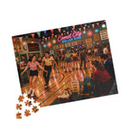Good Girls Don't Sit This One Out – Retro Roller Rink Art Puzzle