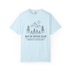Out Of Office Club Minimal Shirt, Mountain Line Art Tee, Nature Lover Gift, Simple Hiking Shirt, Outdoor Graphic Comfort Colors