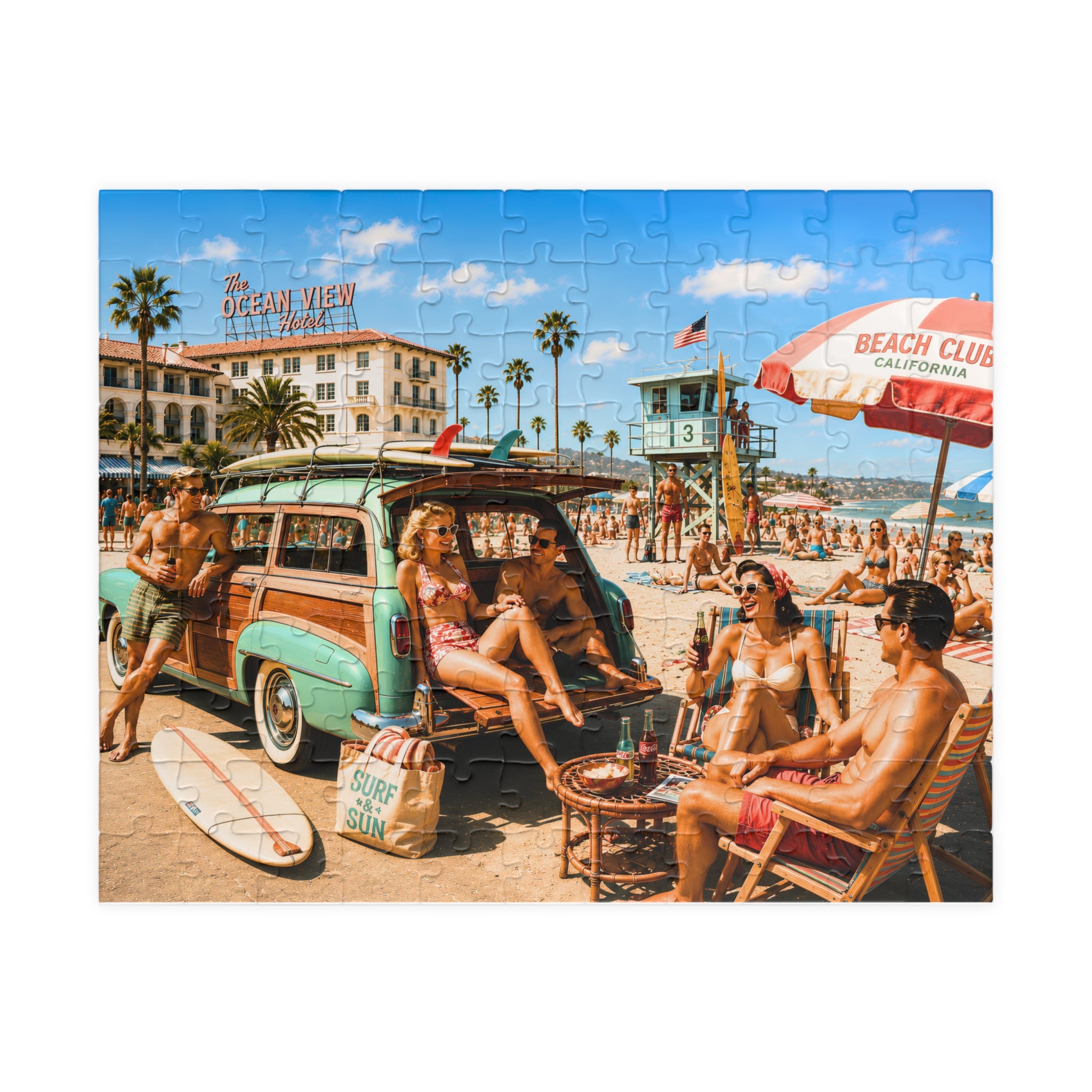 Out of Office, Possibly Forever – Retro California Beach Art Puzzle