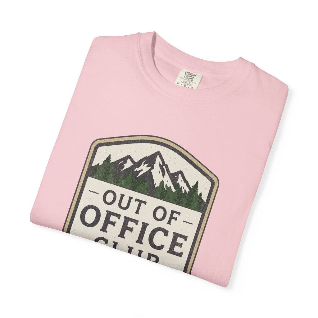 Out Of Office Club Shirt, Hiking Shirt Comfort Colors, Outdoor Adventure Tee, Mountain Lover Gift, Camping Shirt, Nature Lover Tee