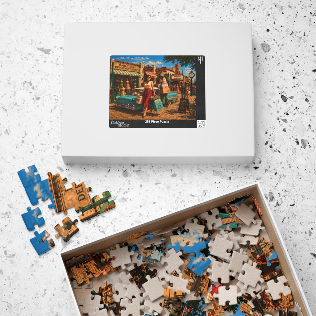 Just One More Little Thing – Retro Main Street Shopping Art Puzzle