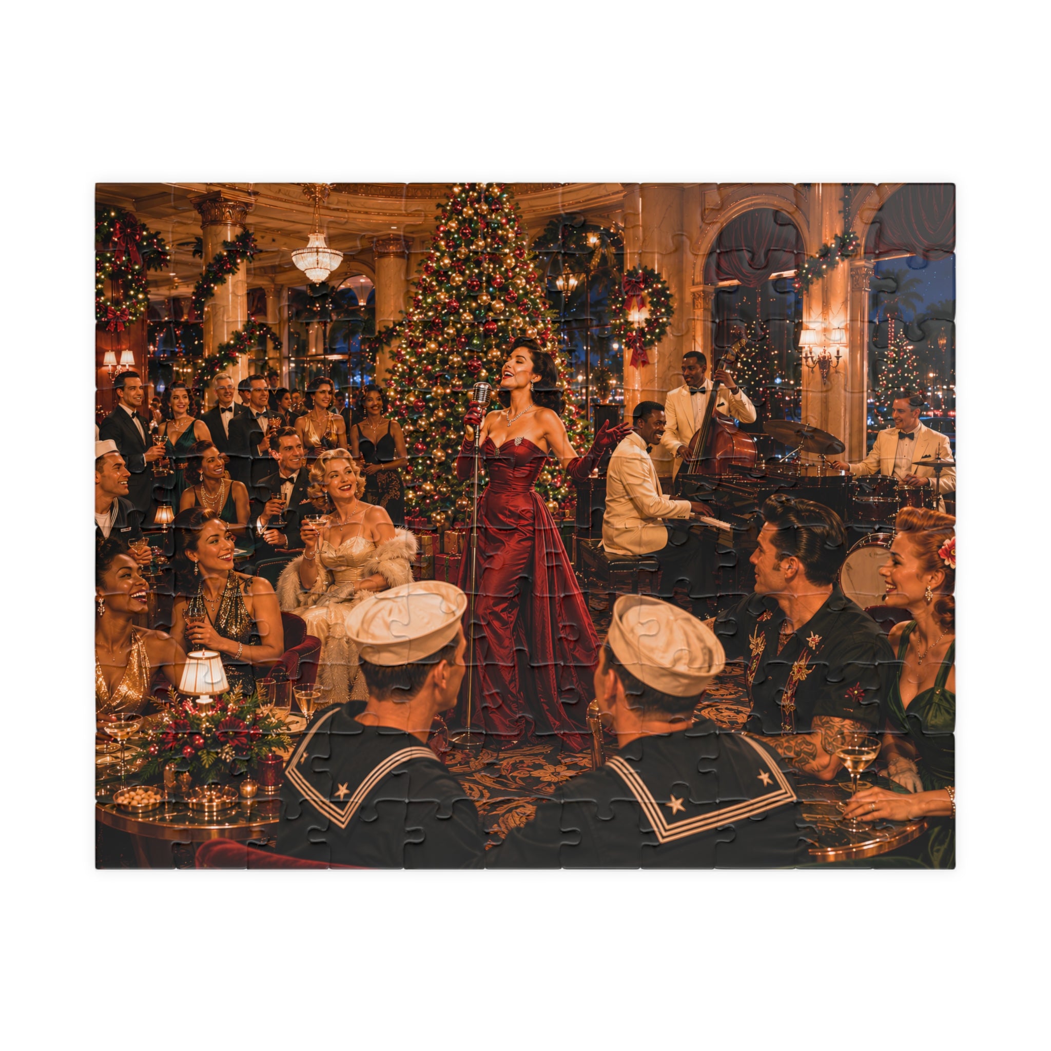 All I Want for Christmas Is Trouble – Vintage Christmas Party Art Puzzle