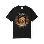 Golden Retriever Dog Mom T-Shirt | Fueled by Coffee & Golden Love