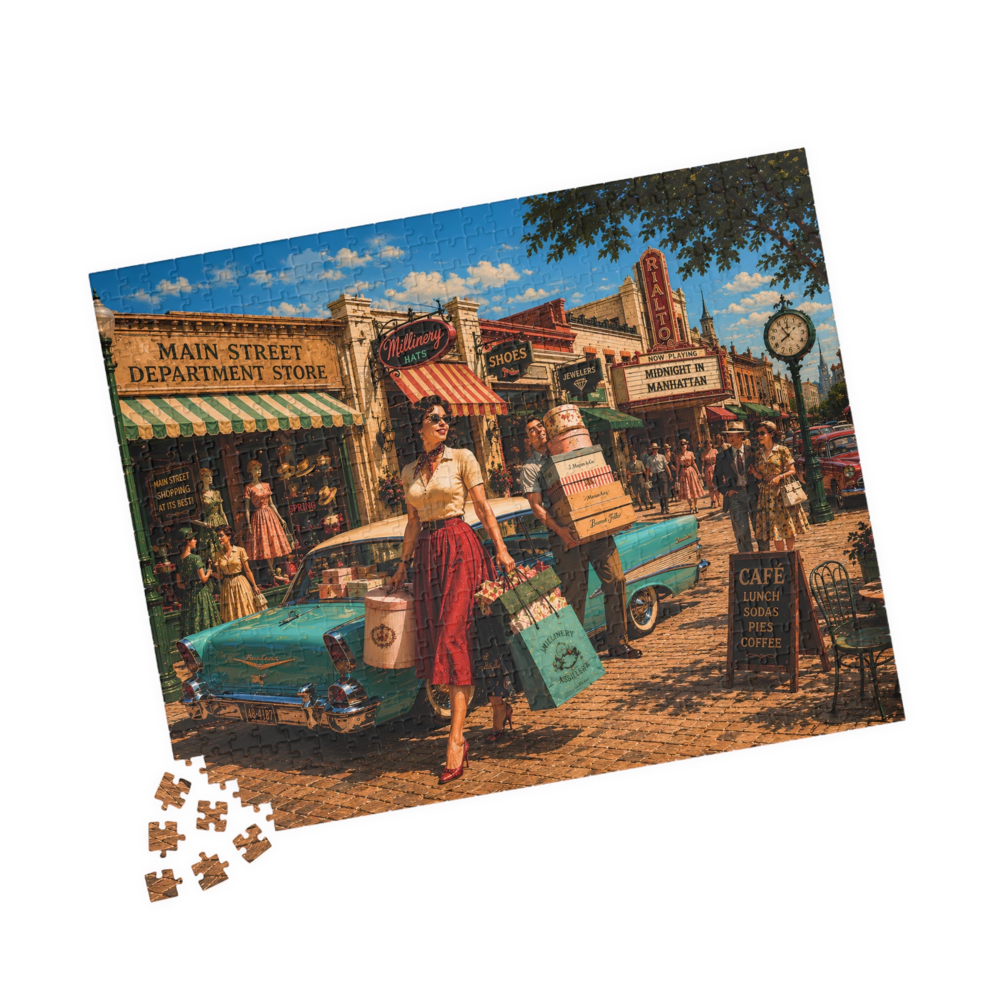 Just One More Little Thing – Retro Main Street Shopping Art Puzzle