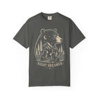 Night Dreamer Bear Shirt, Moon Bear Graphic Tee, Wildlife Lover Gift, Woodland Nature Shirt, Comfort Colors Tee