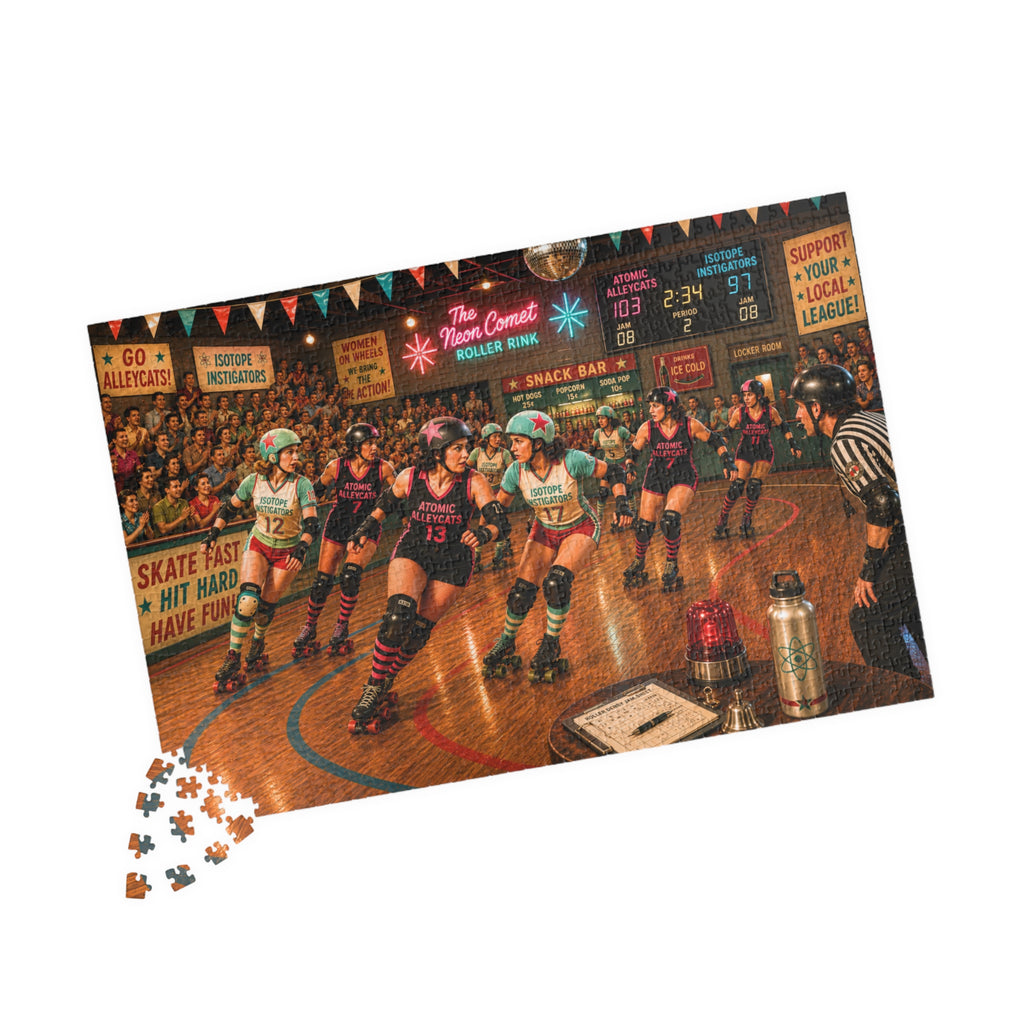 Play Nice? Absolutely Not. – Vintage Roller Derby Art Puzzle