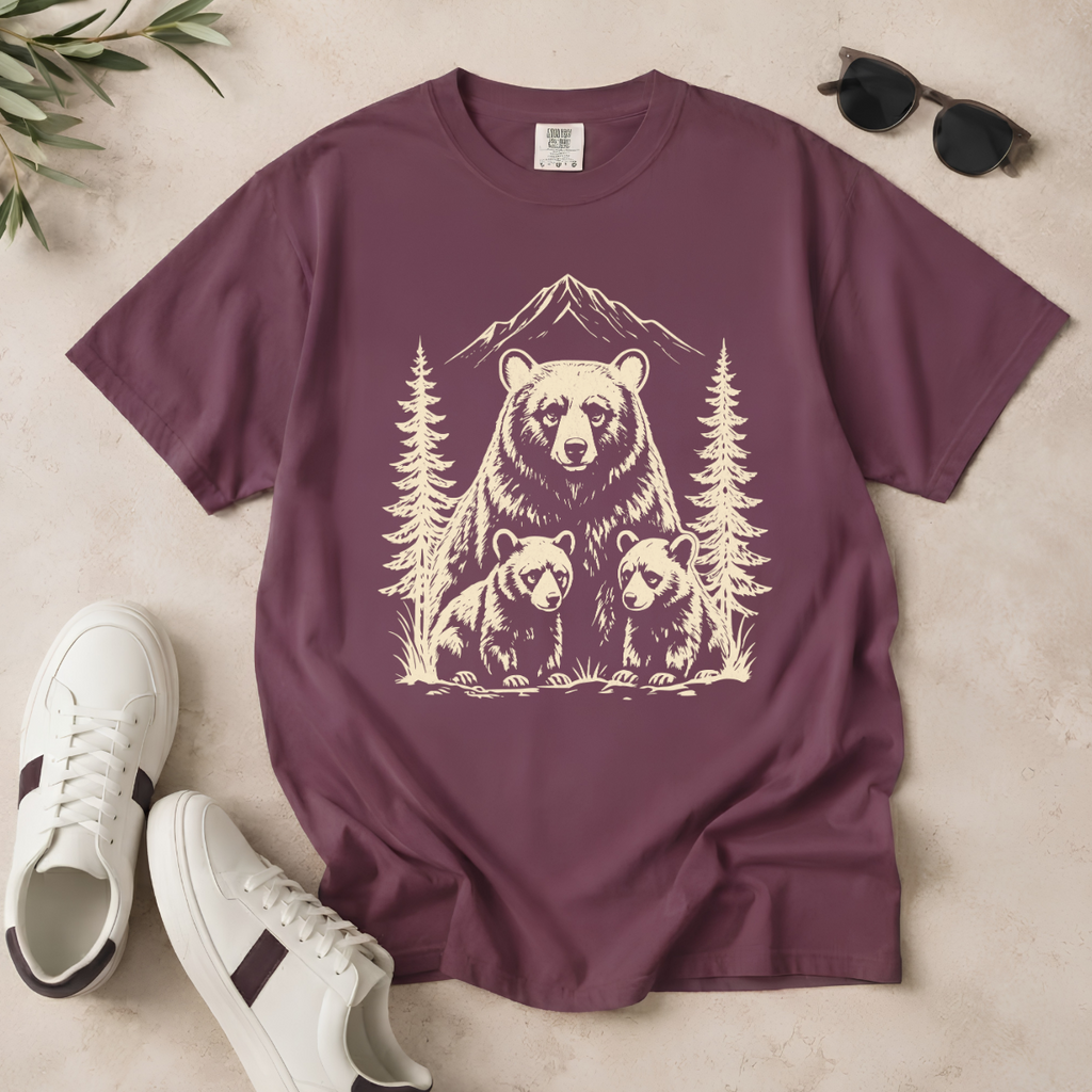 Bear Family – Wildlife & Nature T-Shirt | Outdoors Edition